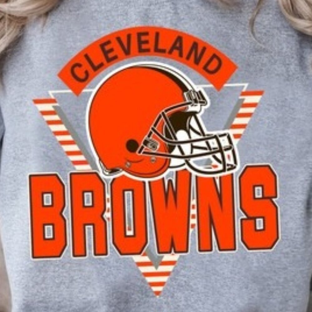 Cleveland Browns NFL Football Vintage Style Sweatshirt Unisex Fan Apparel 91 - Picture 2 of 5